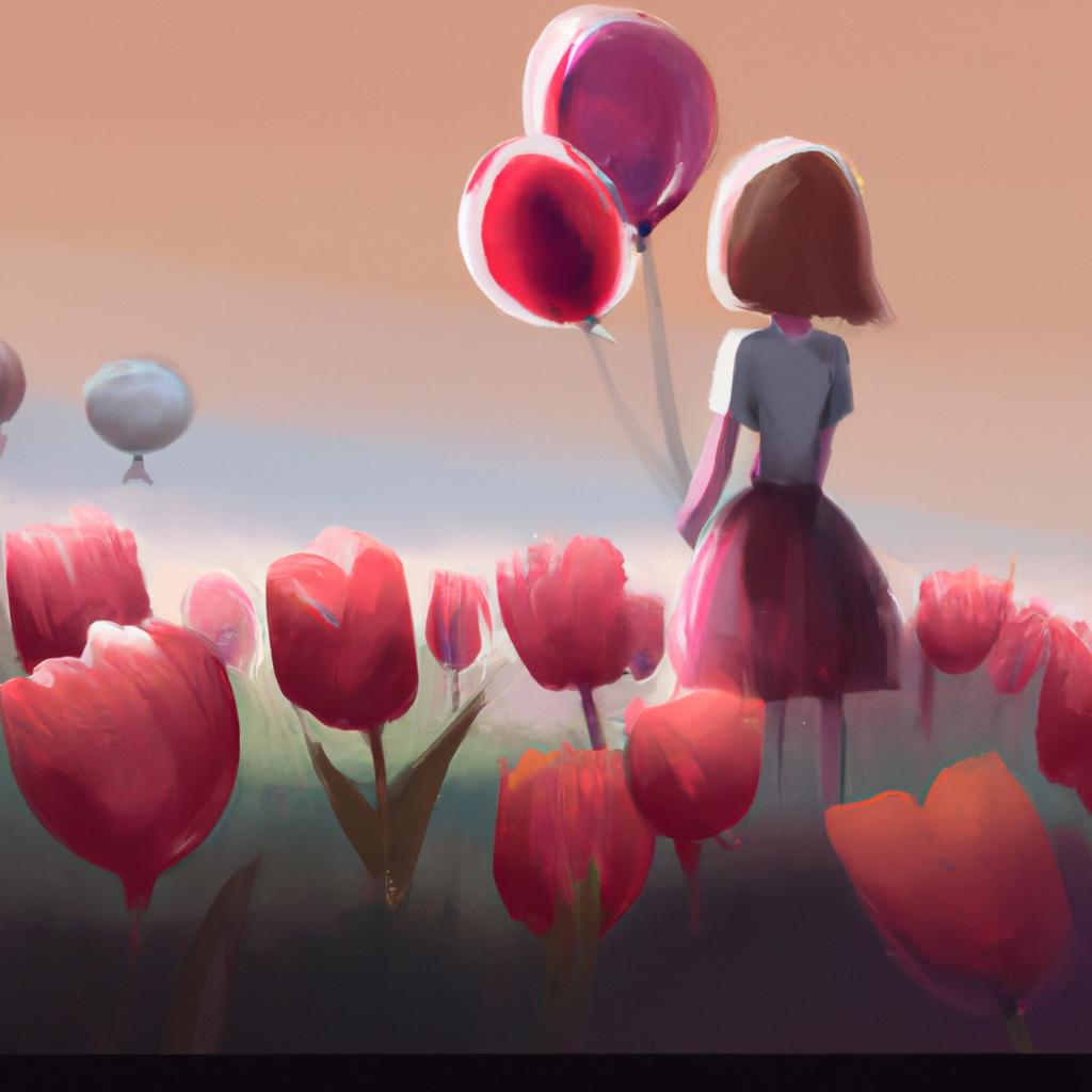 Imagem de capa do post "Sonhar com Tulipas: Descubra o Significado de Seus Sonhos!" com um desenho digital