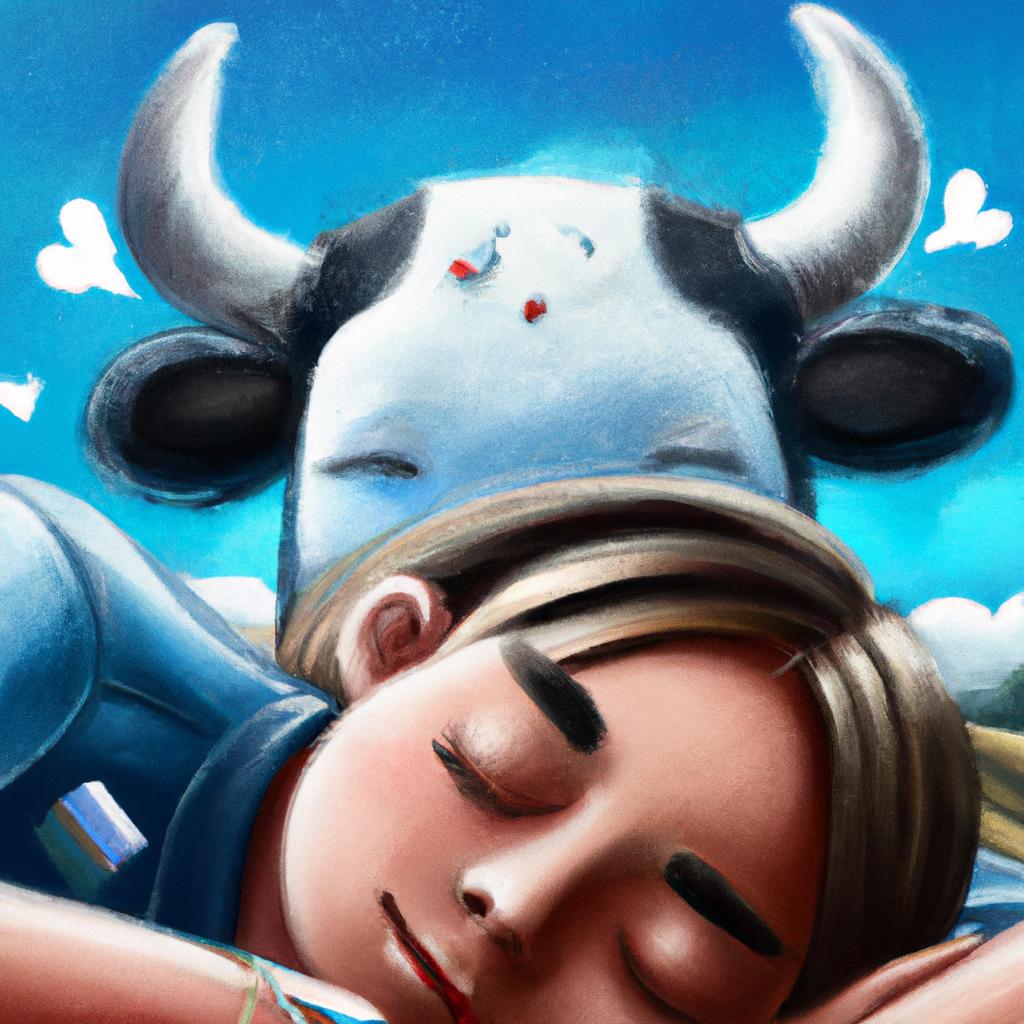 Imagem de capa do post "Descubra o Significado de Sonhar com Vaca e Boi!" com um desenho digital