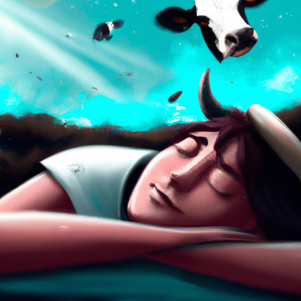 Imagem de capa do post "Sonhar com Vaca: Descubra o que Significa!" com um desenho digital