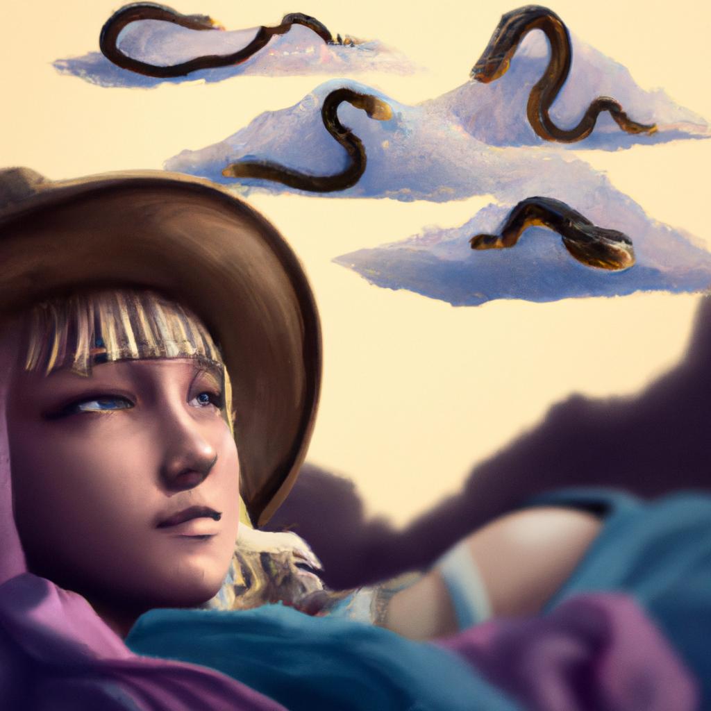 Imagem de capa do post Sonhar Com Várias Cobras: O Que Significa? com um desenho digital