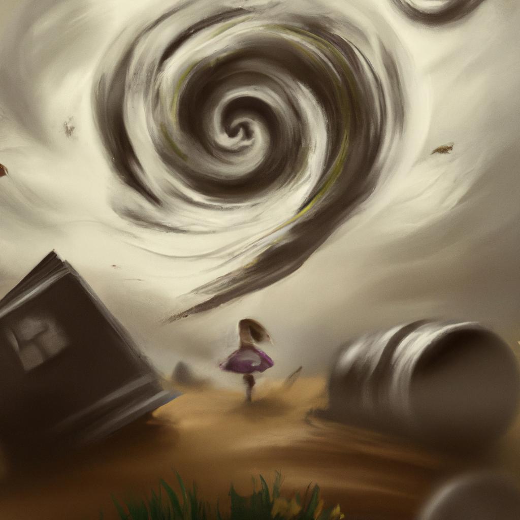 Imagem de capa do post "Sonhar com Vários Tornados: Descubra o Significado!" com um desenho digital