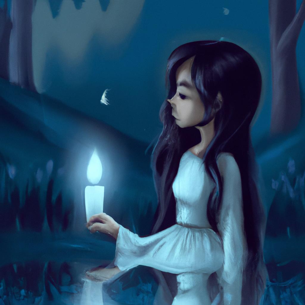 Imagem de capa do post "Descubra o Significado de Sonhar com Vela Acesa Branca!" com um desenho digital