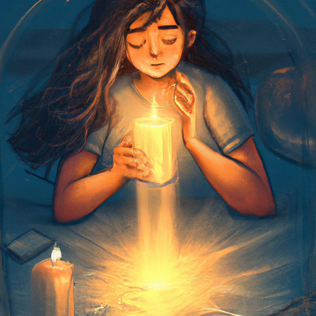 Imagem de capa do post "Descubra o Significado de Sonhar com Vela Branca Apagada!" com um desenho digital
