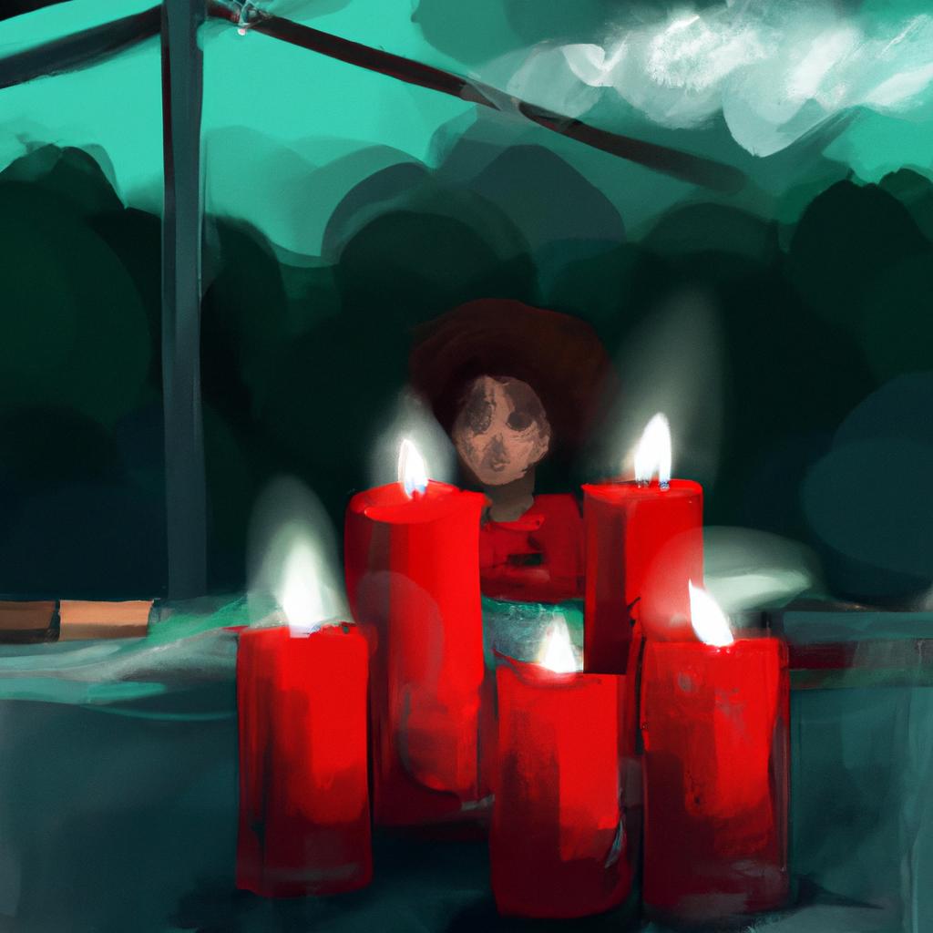 Imagem de capa do post "Sonhar com Velas Vermelhas: Descubra o Seu Significado Surpreendente!" com um desenho digital
