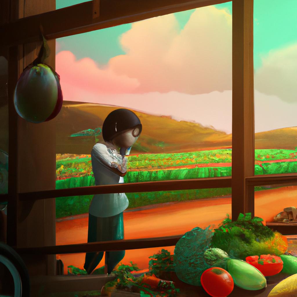 Imagem de capa do post "Sonhar com Verduras: Descubra o Significado dos Sonhos!" com um desenho digital