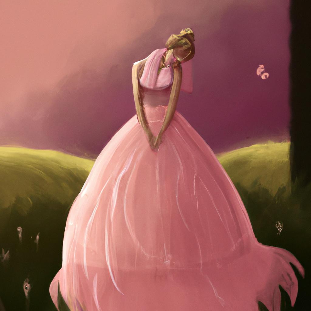 Imagem de capa do post "Descubra o que Significa Sonhar com Vestido de Festa Rosa" com um desenho digital