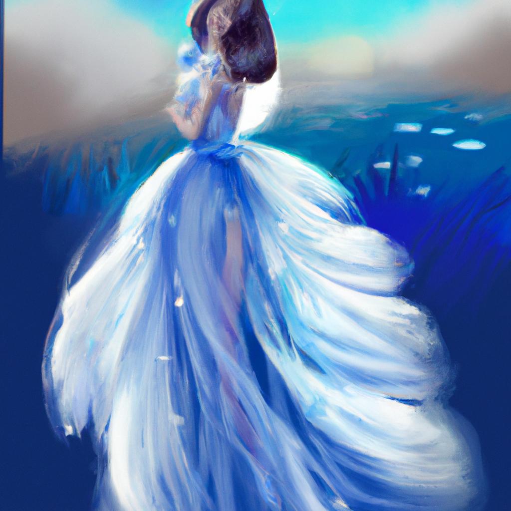 Imagem de capa do post Descubra o Significado do Sonho com Vestido de Noiva Azul! com um desenho digital