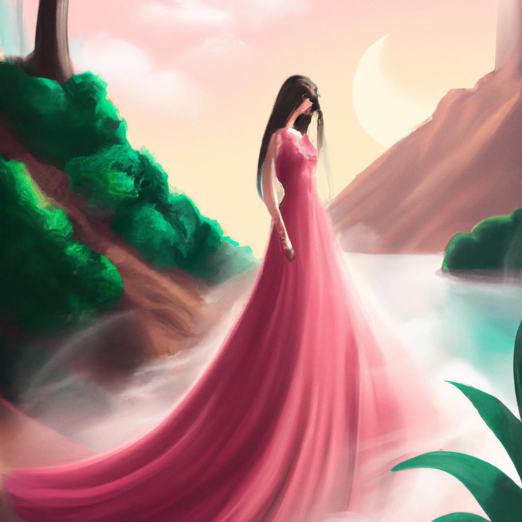 Imagem de capa do post Sonhar com Vestido Rosa Longo: Descubra o Significado! com um desenho digital