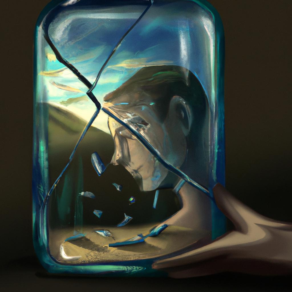 Imagem de capa do post "Descubra o que Significa Sonhar com Vidro Quebrando!" com um desenho digital