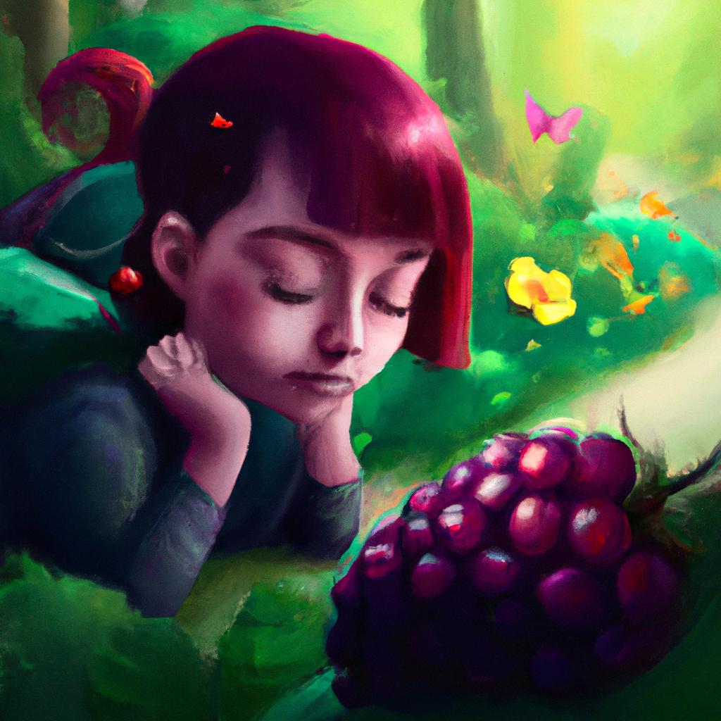 Imagem de capa do post "Descubra o Significado de Sonhar Comendo Amora!" com um desenho digital
