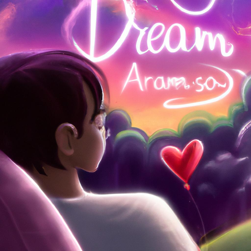 Imagem de capa do post "Descubra o Significado de Sonhar com Amor na Pessoa Amada!" com um desenho digital