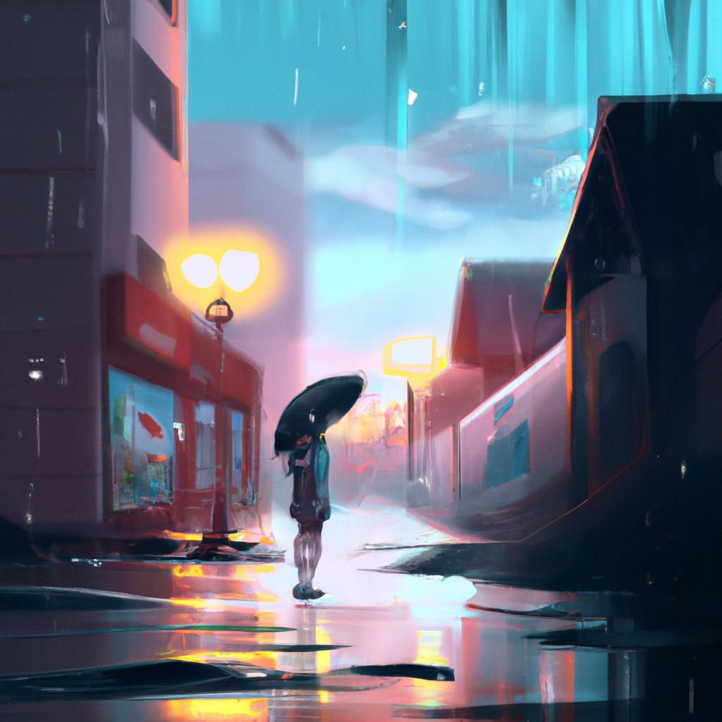 Imagem de capa do post "Sonhei Com Chuva? Descubra o Que Significa Agora!" com um desenho digital