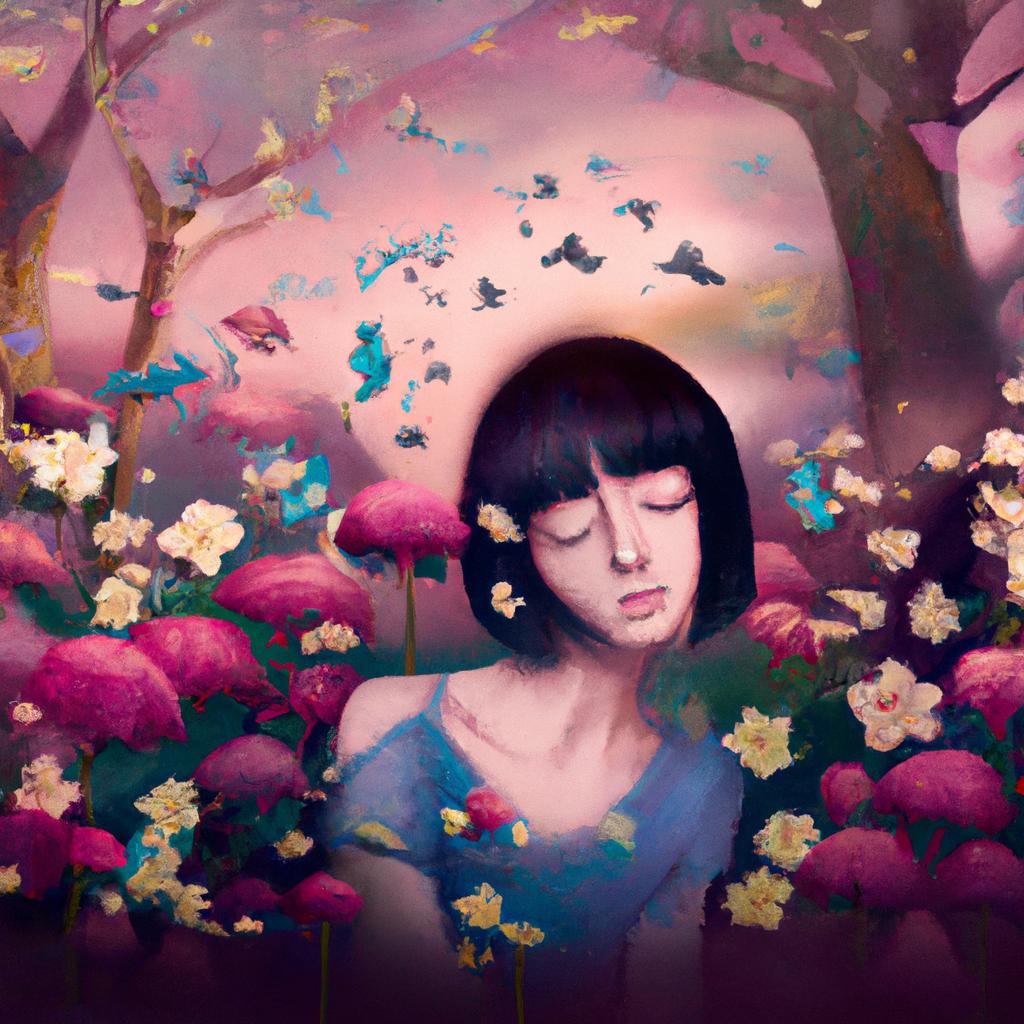 Imagem de capa do post "Descubra o Significado do Sonho com Flores!" com um desenho digital