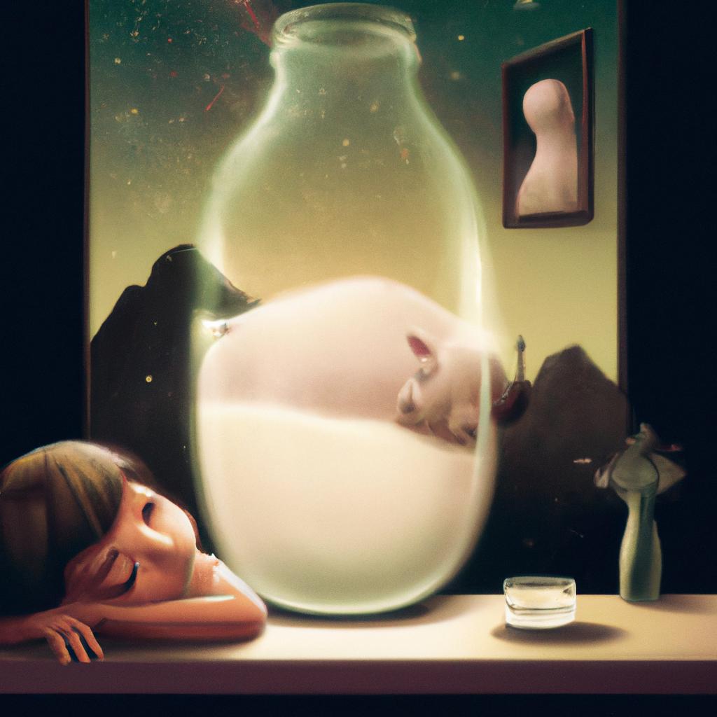 Imagem de capa do post "Descubra o Significado de Sonho com Leite: Uma Análise Fascinante!" com um desenho digital