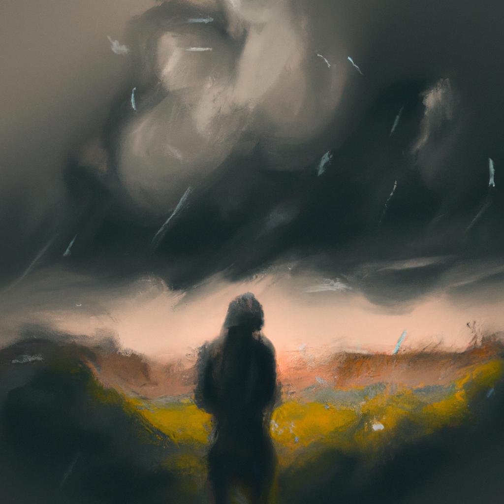 Imagem de capa do post "Descubra o Significado de um Sonho com Tempestade!" com um desenho digital