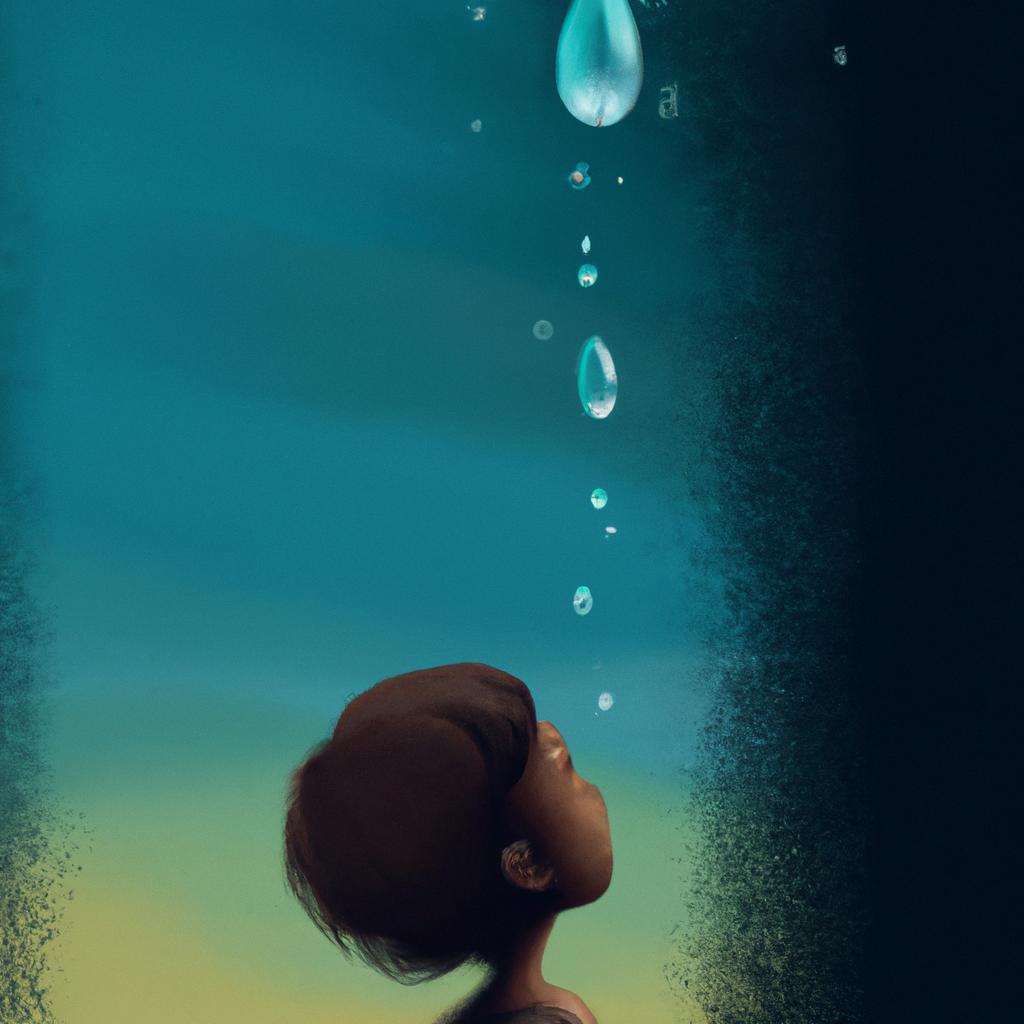 Imagem de capa do post "Descubra o Significado de Sonhos com Água!" com um desenho digital