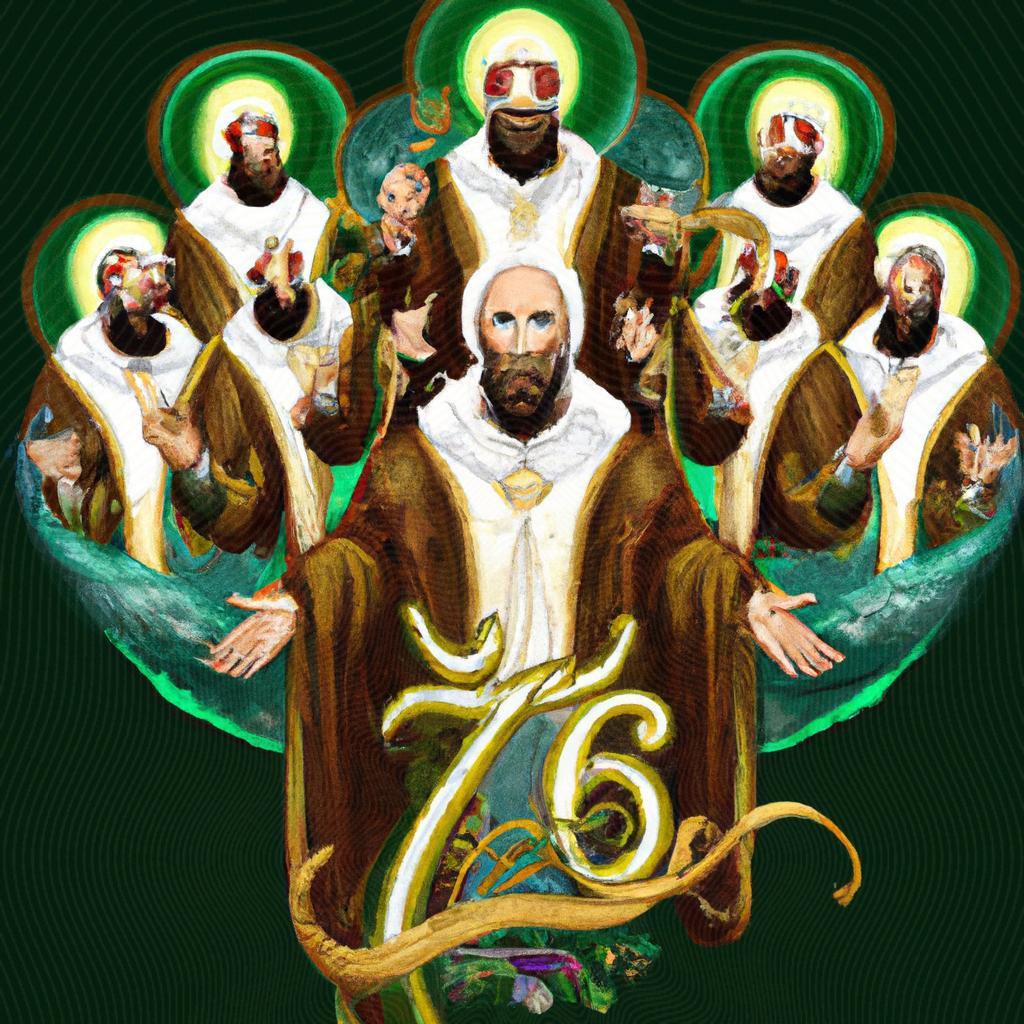 uma cena ilustrada de 7 dons do espirito santos