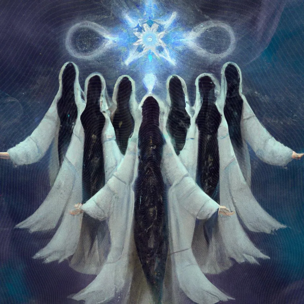 uma caricatura de 7 espiritos de deus