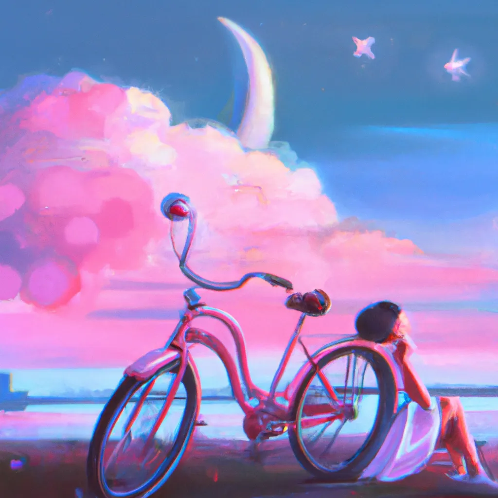 Fotos sonhar com bicicleta rosa
