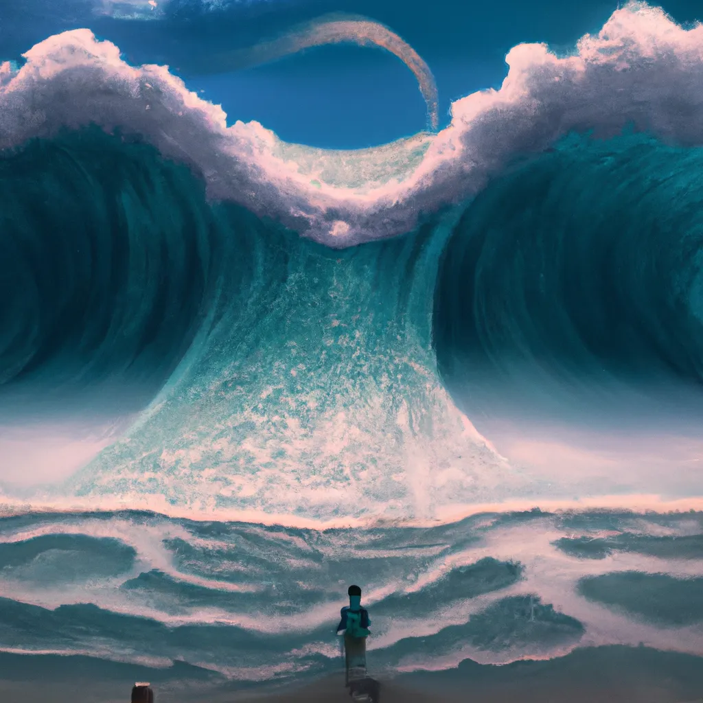 Fotos sonhar com onda gigante tsunami