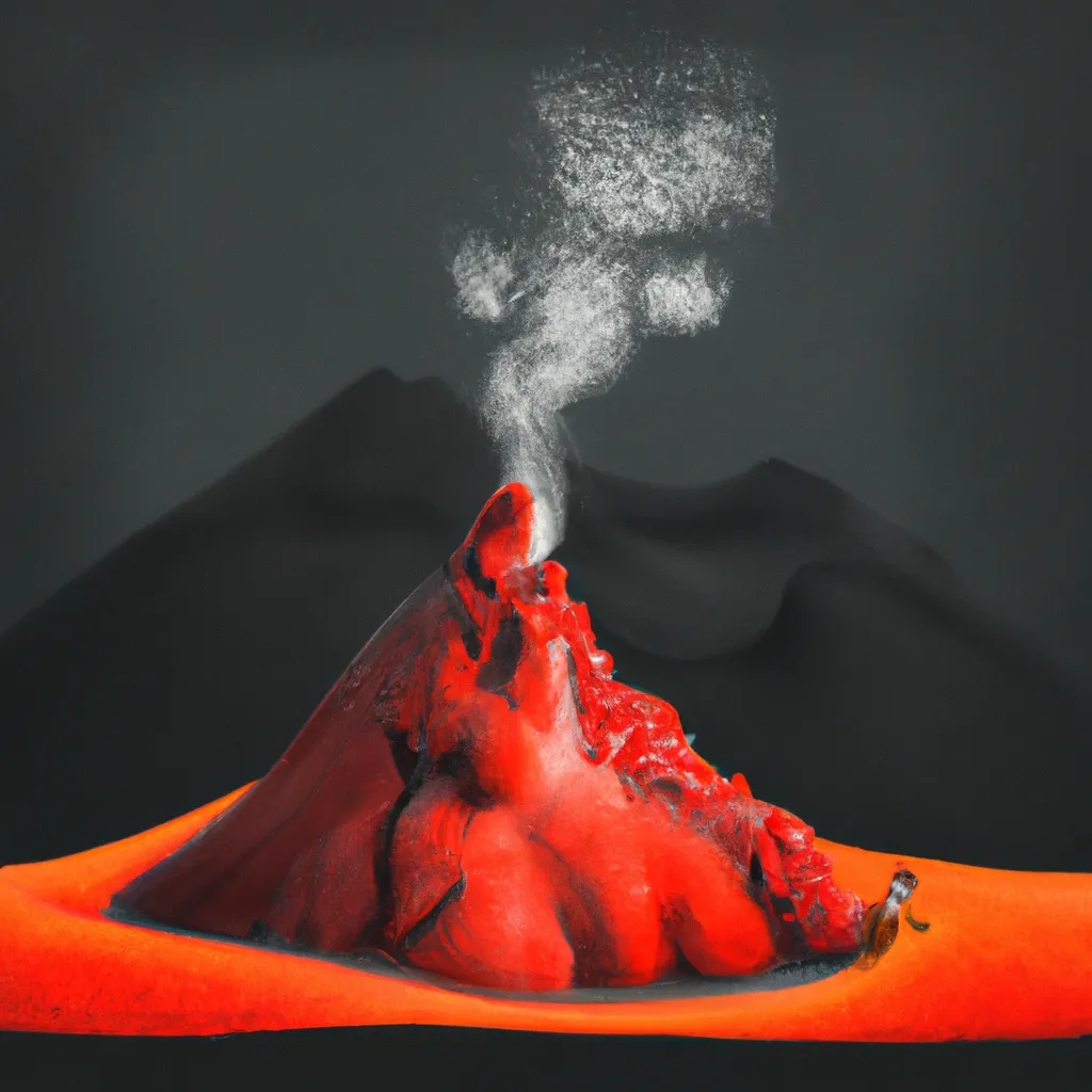 Ideias sonhar com lava de vulcao escorrendo