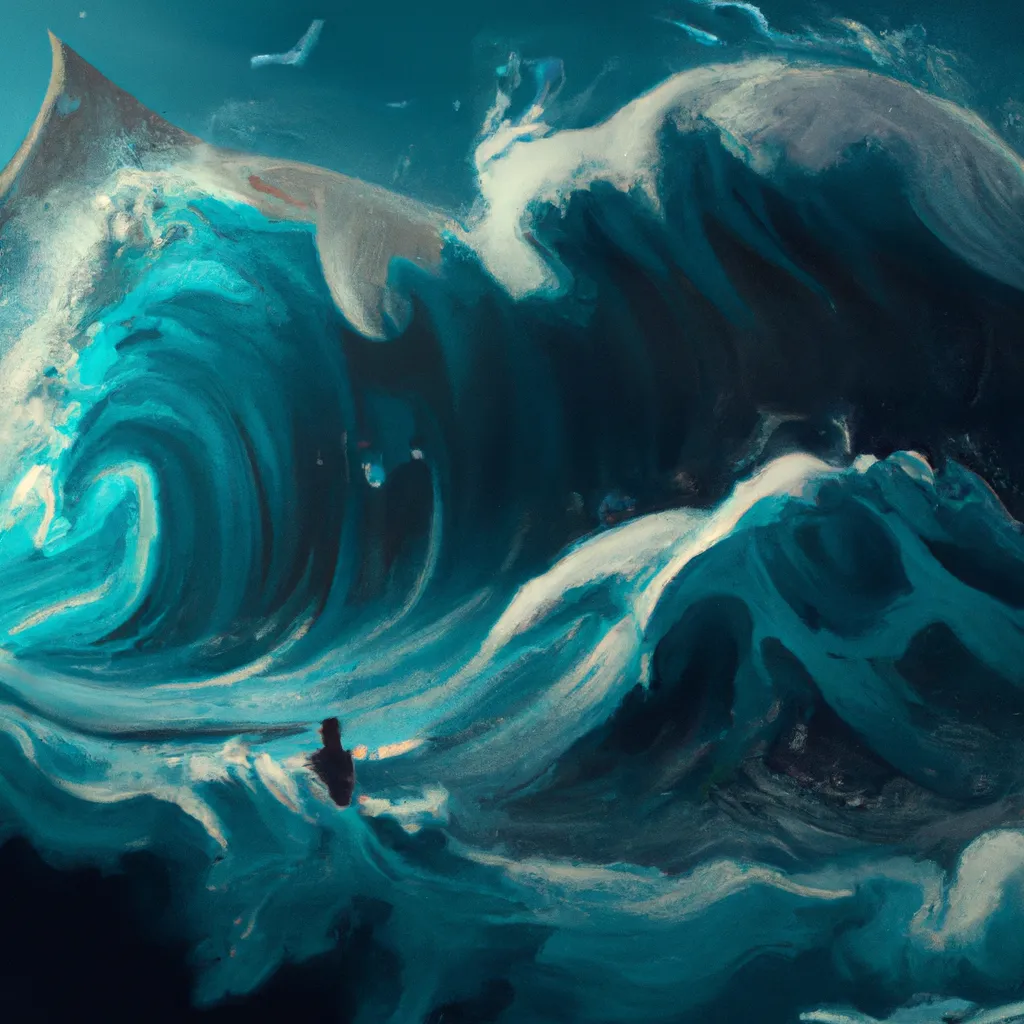 Ideias sonhar com mar revolto e ondas gigantes