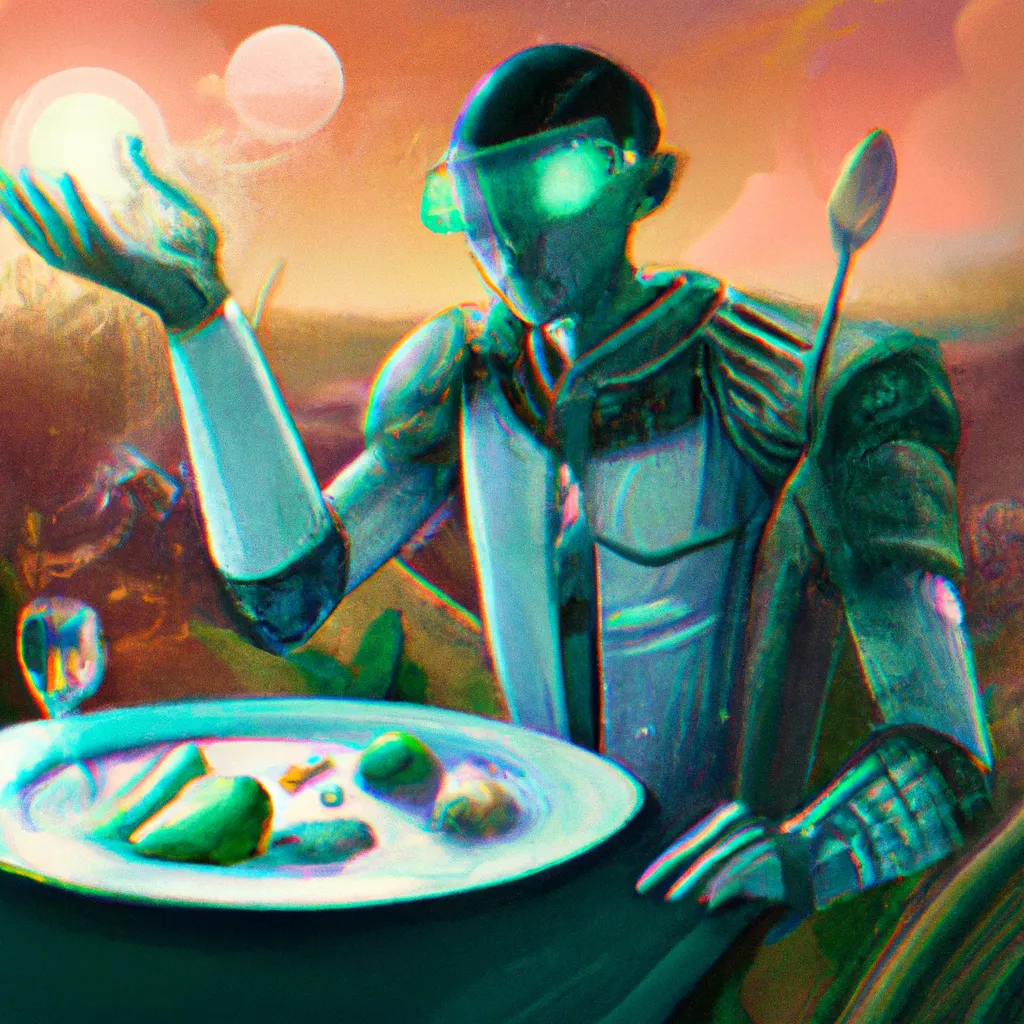Ideias sonhar servindo comida