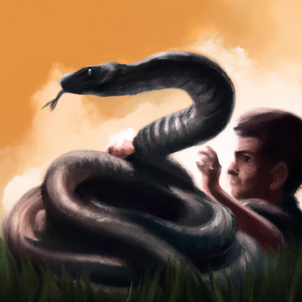 Imagens sonhar com filhote de cobra preta