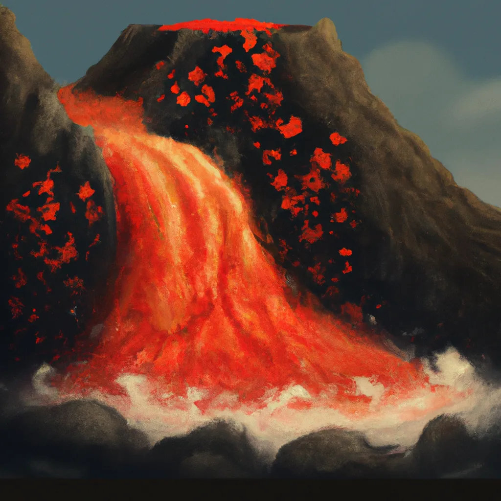 Imagens sonhar com lava de vulcao escorrendo