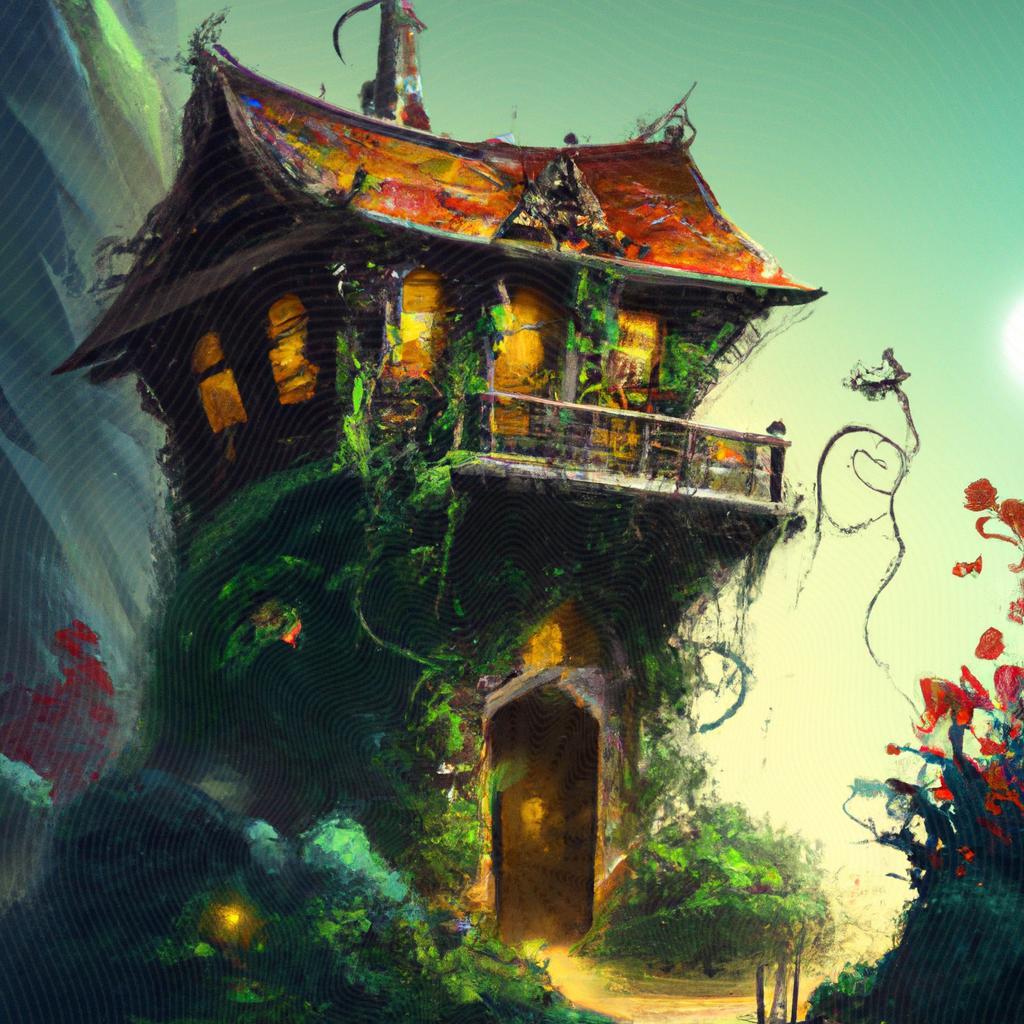 uma imagem imaginária de a casa dos espiritos