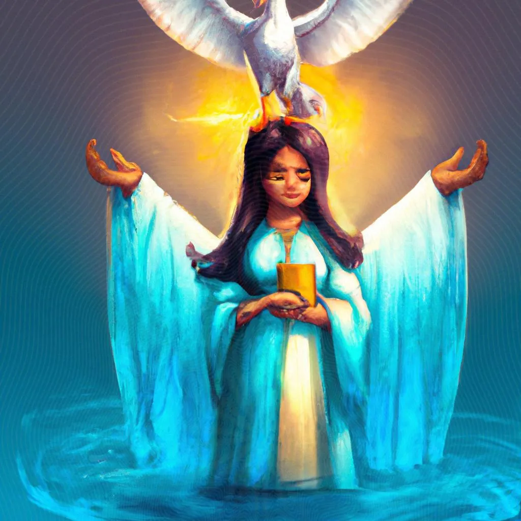  uma imagem gráfica sobre batismo com espirito santo