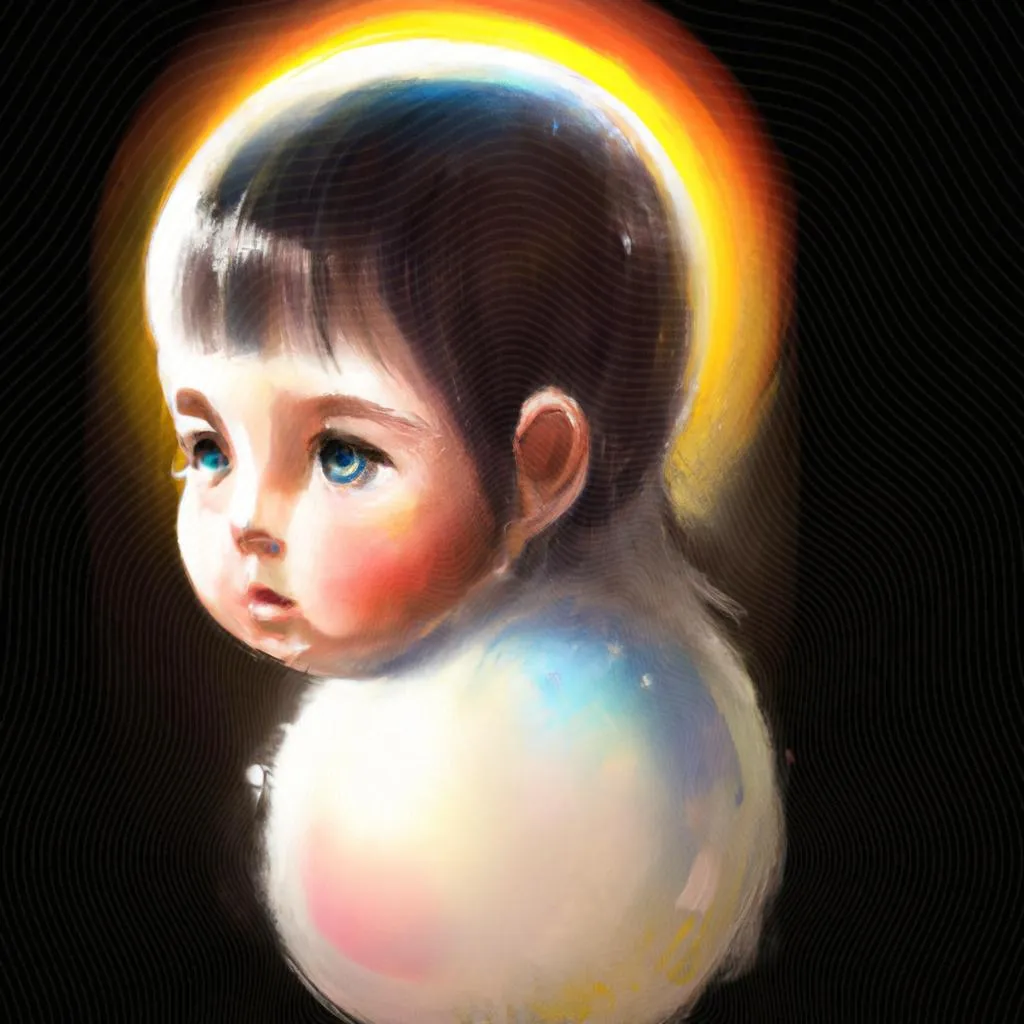 um esboço artístico sobre bebe arco iris espiritismo