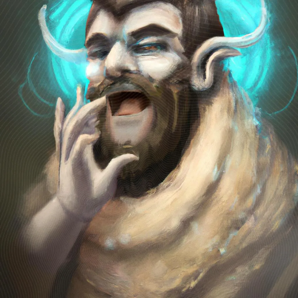 uma pintura figurativa de bocejar muito espiritismo