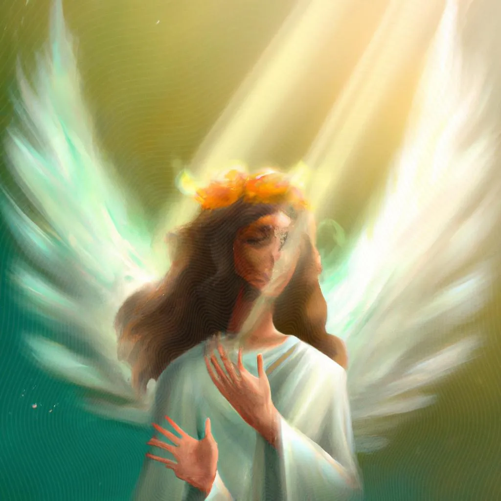 uma imagem pictórica de bom dia espirito santo de deus