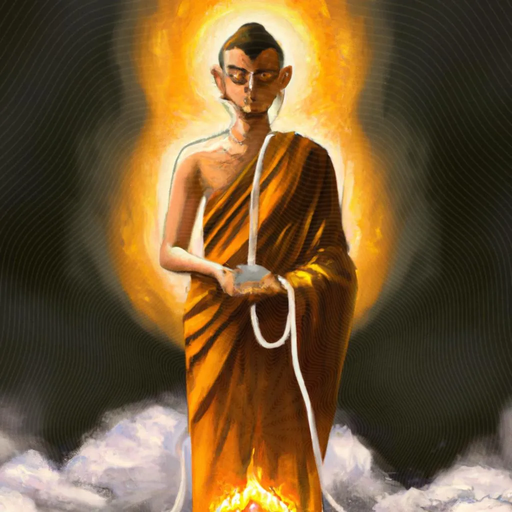uma ilustração gráfica de budismo espirito santo