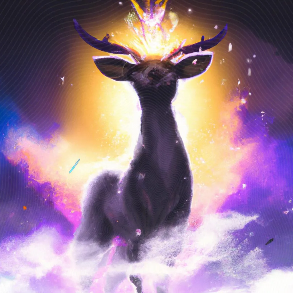 uma composição expressionista de céu dos animais espiritismo