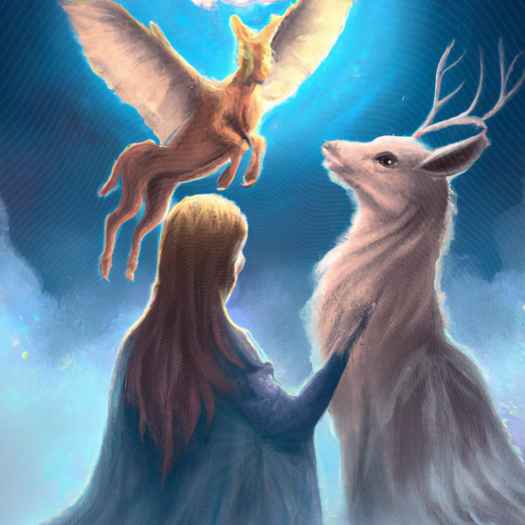 uma imagem estilizada de céu dos animais espiritismo