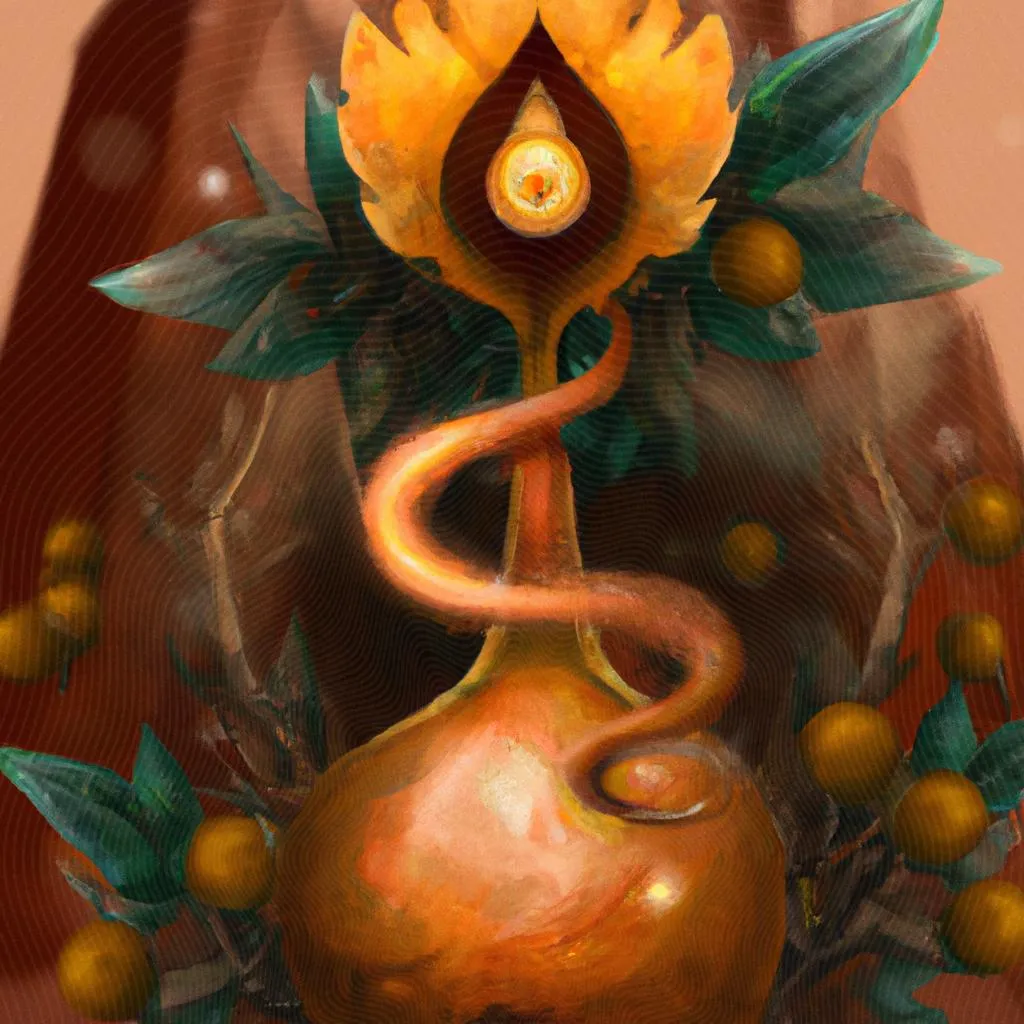 Diu de cobre: o poder espiritual da conexão 4 uma figura artística de diu de cobre espiritismo