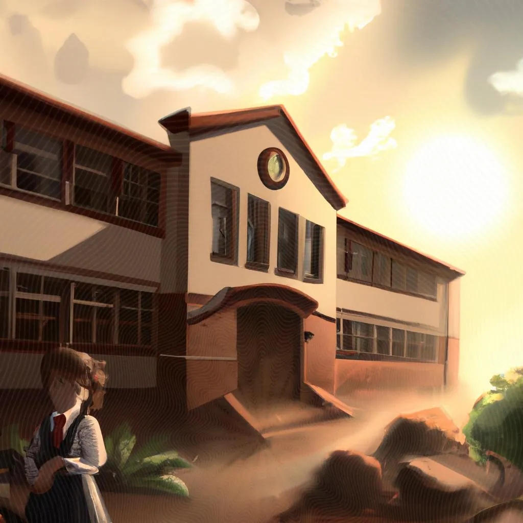 Escola Espírito Santo: Desvendando os Mistérios do Além 3 uma paisagem ilustrada de escola espirito santo