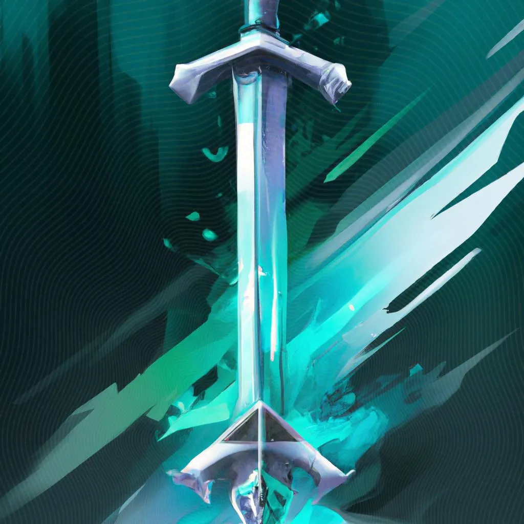 um design visual de espada do espirito