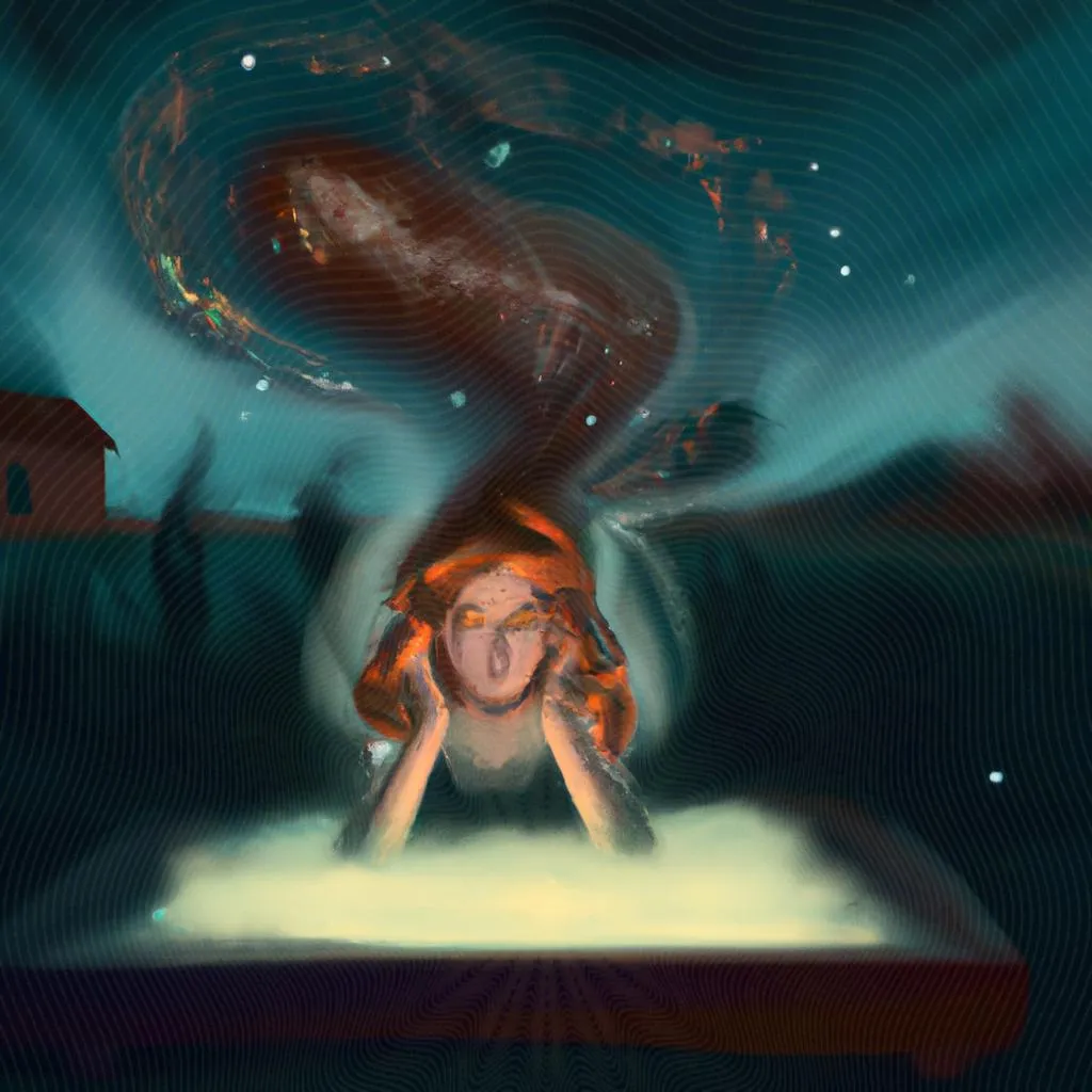 uma imagem estilizada de espasmos dormindo espiritismo