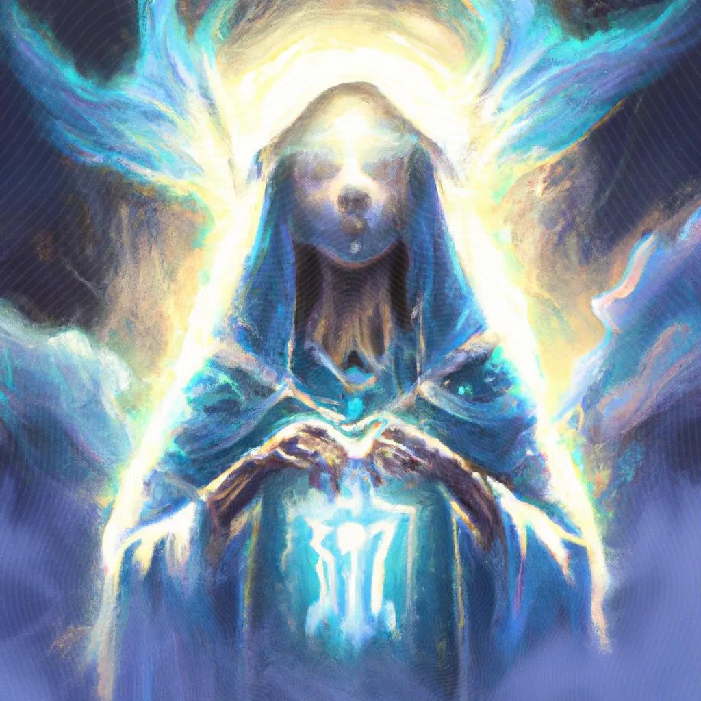 uma arte em gravura de espirita religião