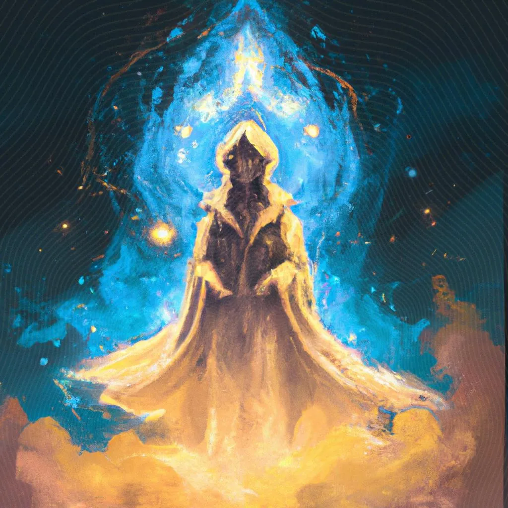 uma imagem imaginária de espiritas