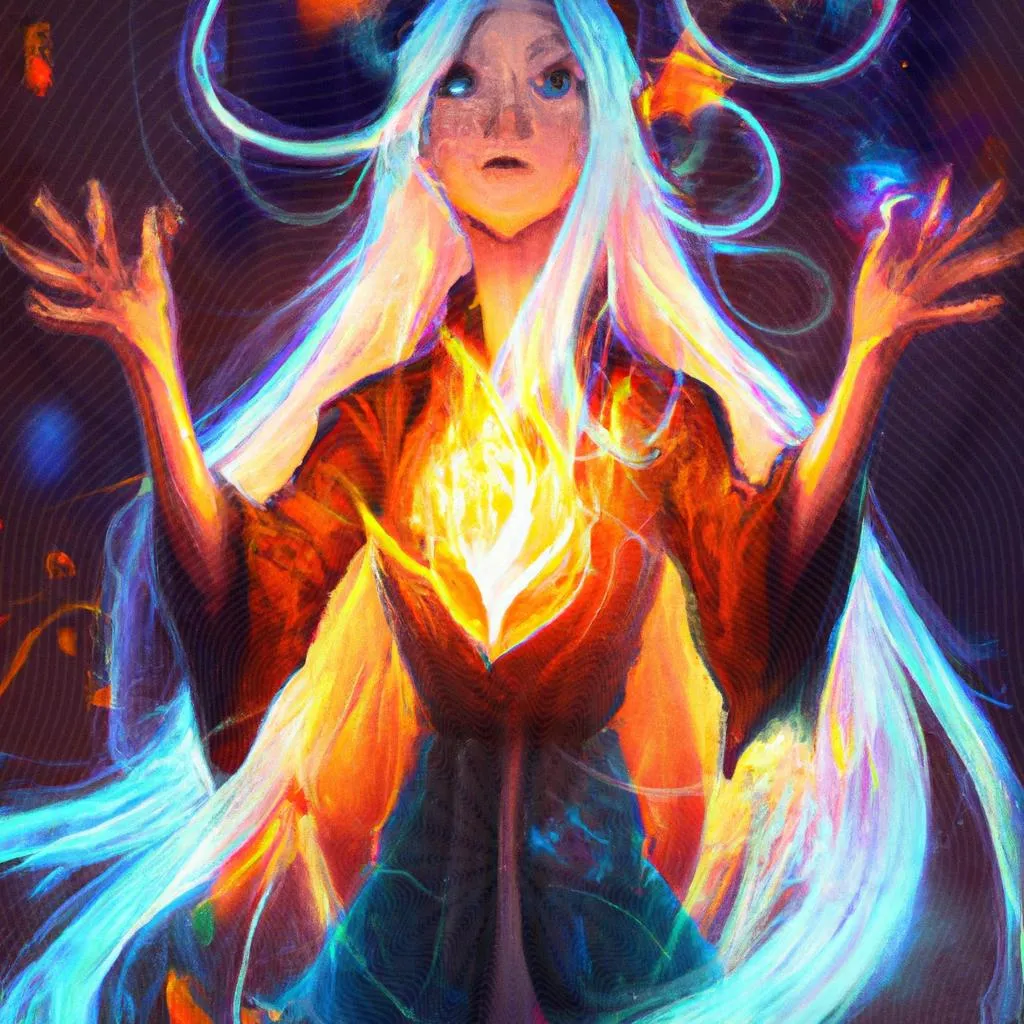 uma figura desenhada de espirito de luz