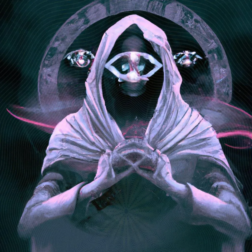 uma ilustração de espirito obsessor sinais
