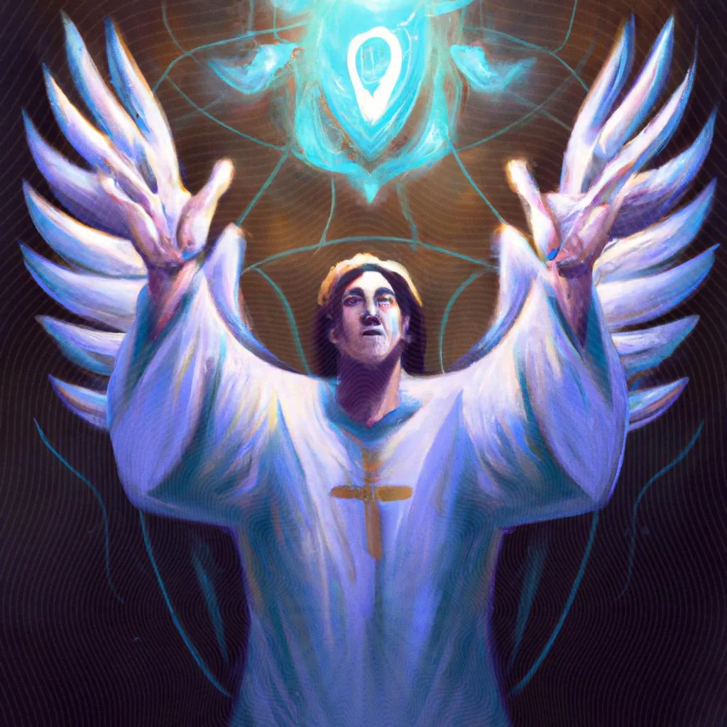 um retrato esboçado de espirito santo em hebraico
