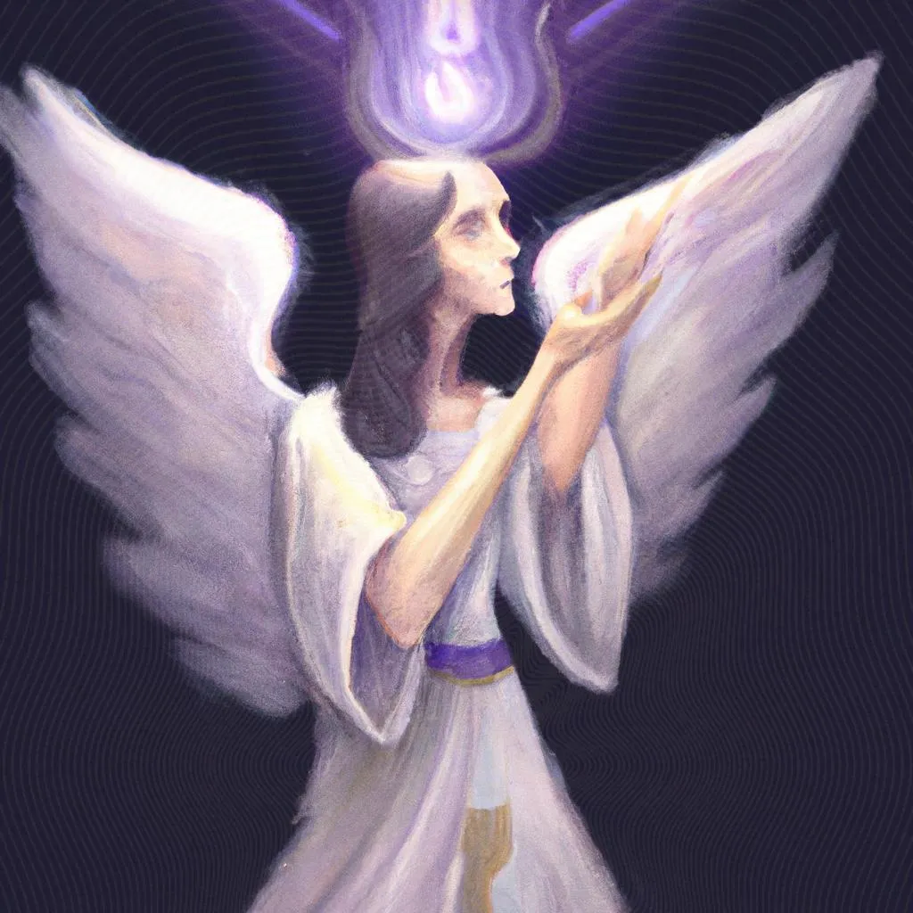 uma figura artística de espirito santo em hebraico