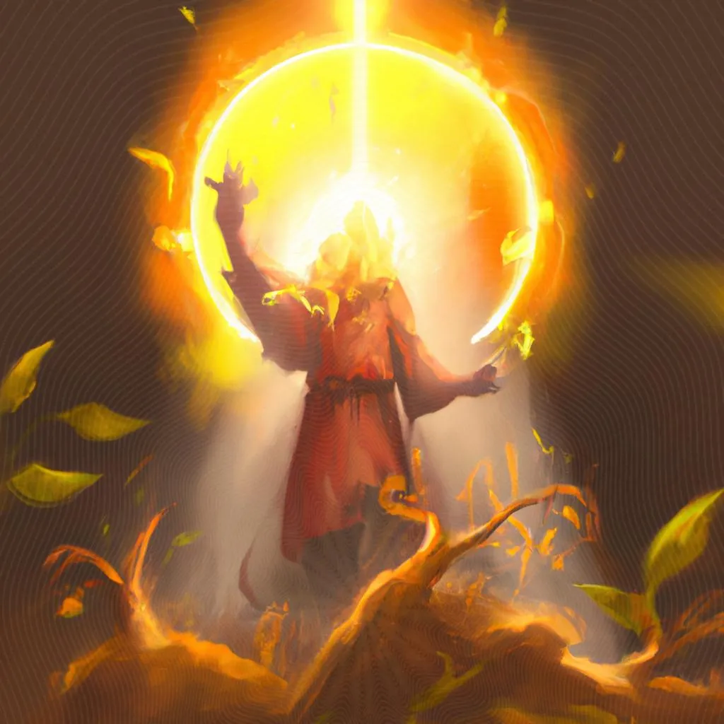 uma imagem estampada de espirito santo ore por min