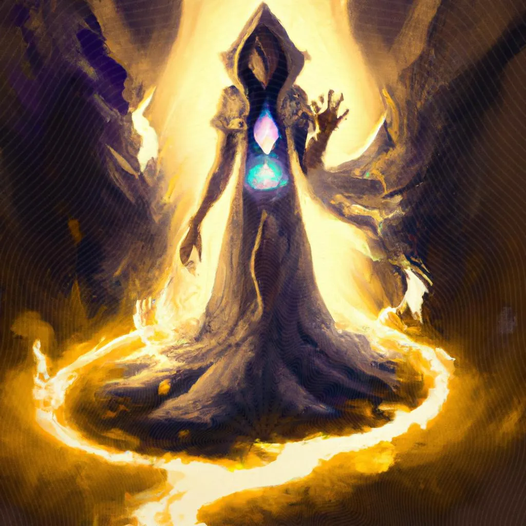uma pintura figurativa de espirito vem