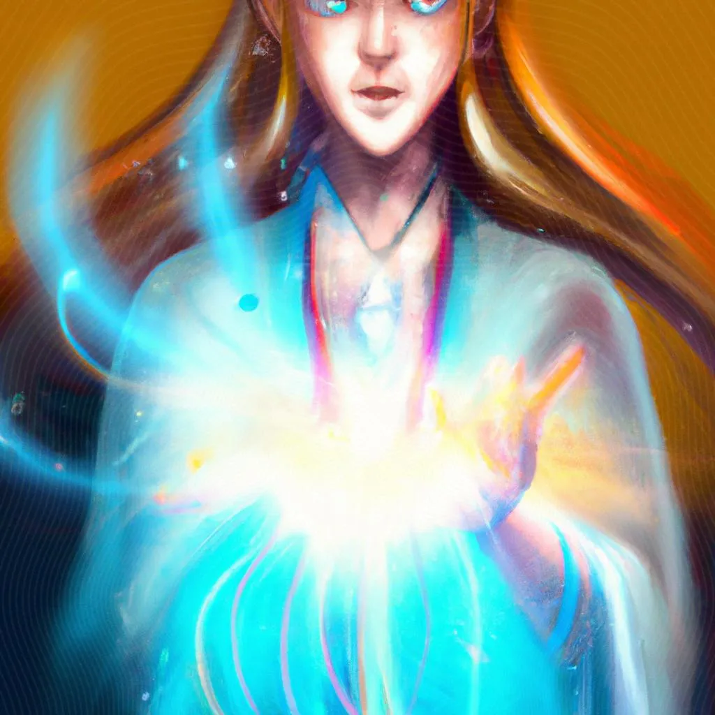um retrato esboçado de espiritos de luz
